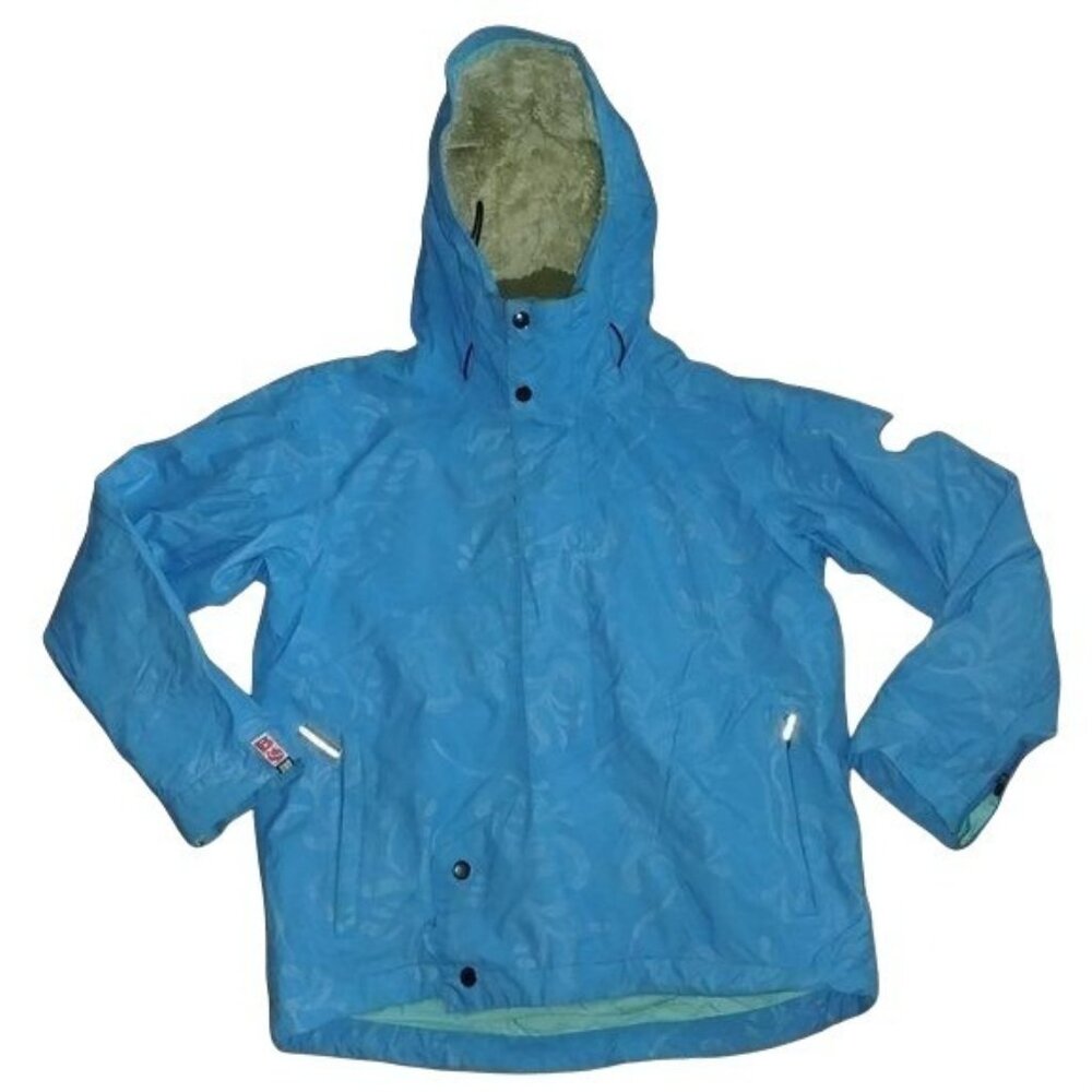Bonfire Snowboarding Youth Size Medium Winter Jacket Baby Blue Fleece Lined Ski